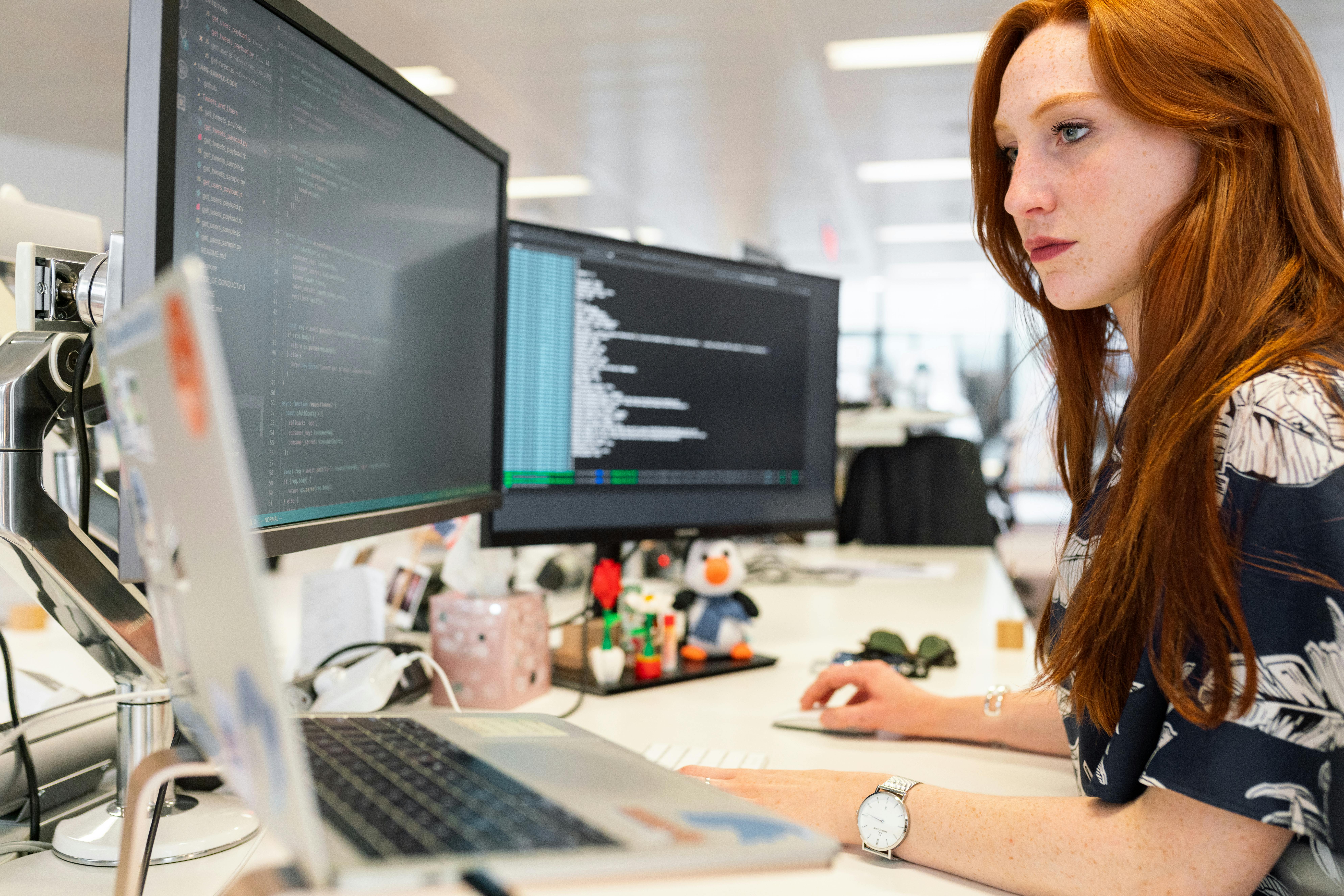 Developer practicing typing code